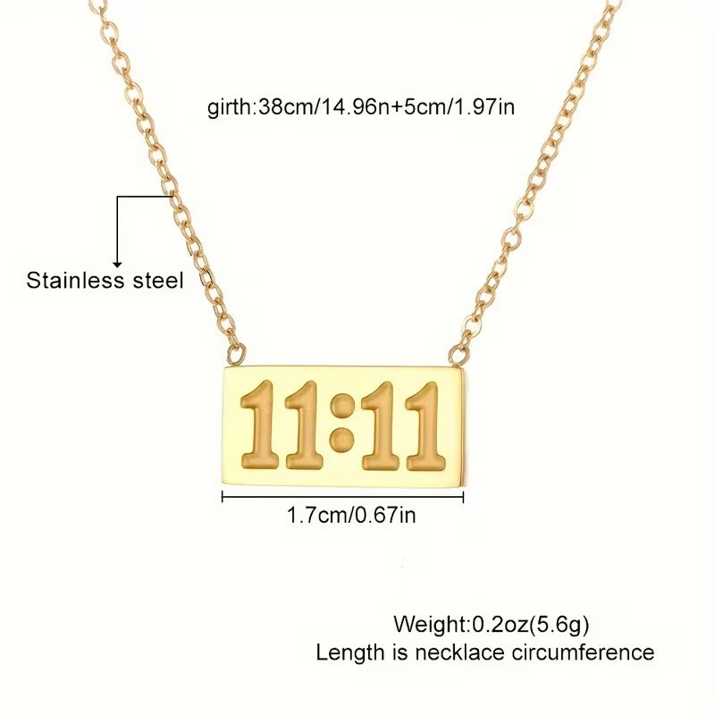 11:11 Lucky Number Pendant Necklace