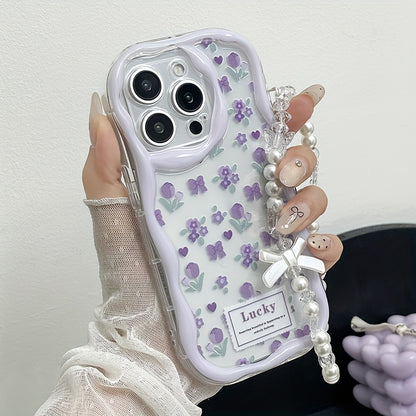 Cute Printed Thick Shockproof Phone Case with Lanyard