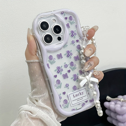 Cute Printed Thick Shockproof Phone Case with Lanyard