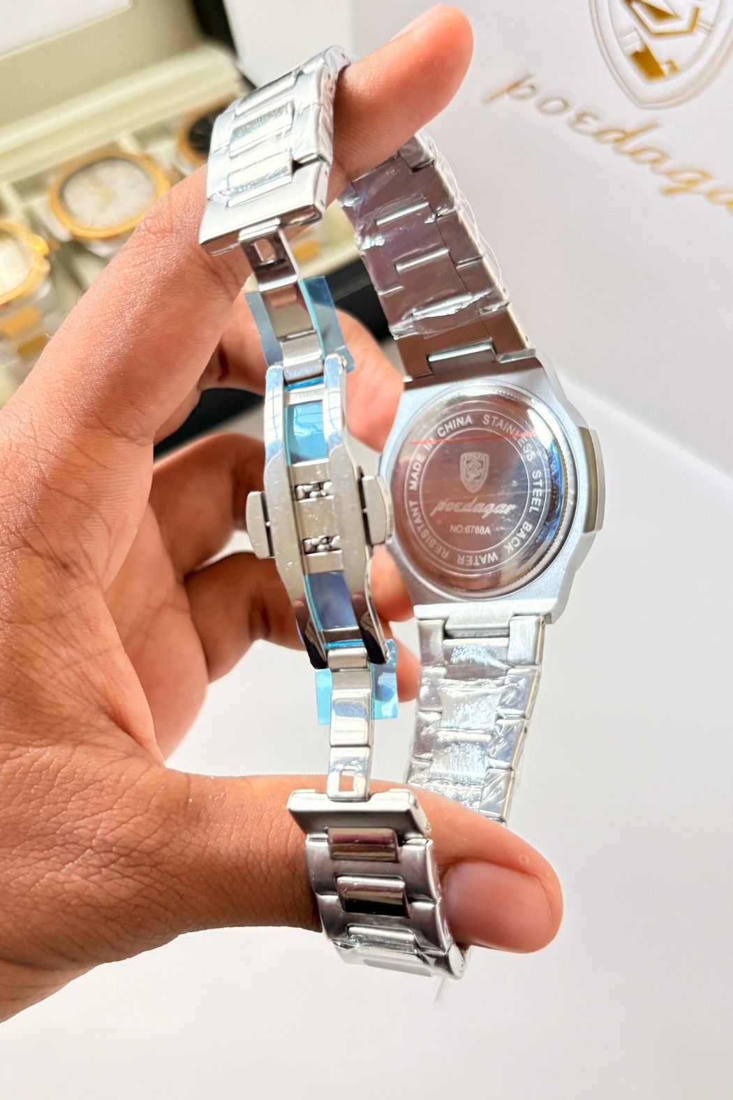 POEDAGAR 789 Wrist Watch - Silver Black