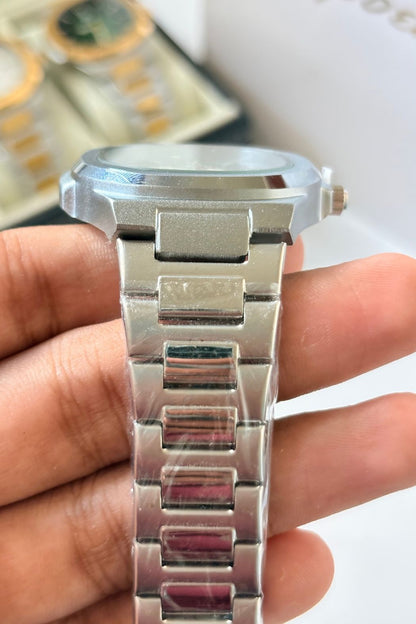 POEDAGAR 789 Wrist Watch - Silver Black