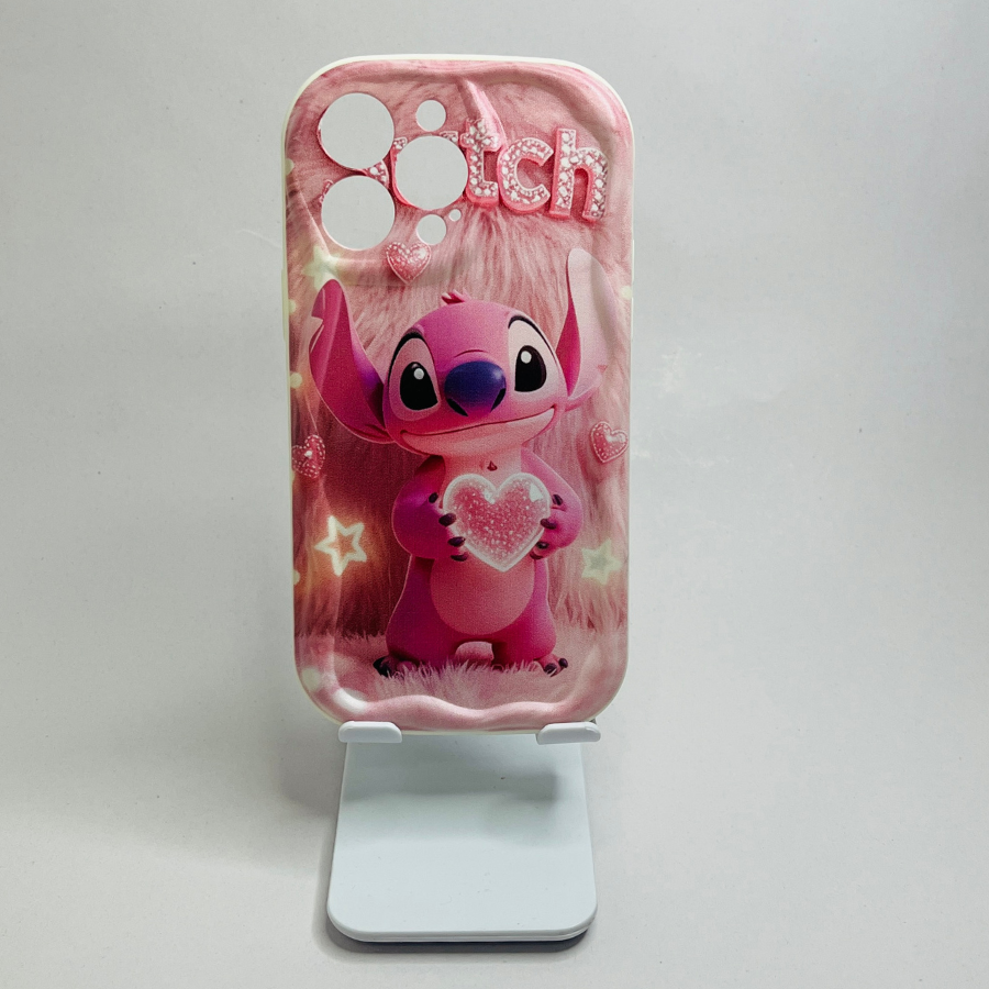 Disney Pink Stitch Heart iPhone Case Shockproof Cover