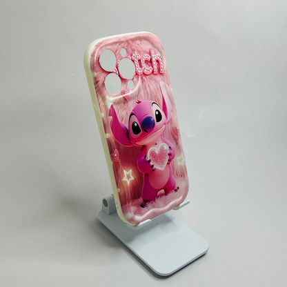 Disney Pink Stitch Heart iPhone Case Shockproof Cover