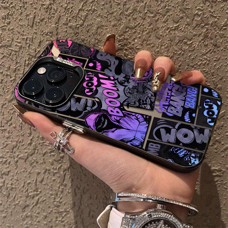 Colorful Graffiti Comic Frosted iPhone Case Shockproof Cover
