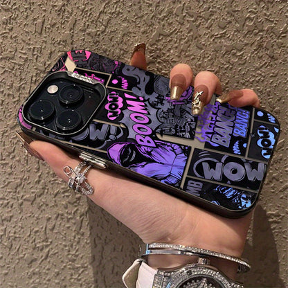 Colorful Graffiti Comic Frosted iPhone Case Shockproof Cover