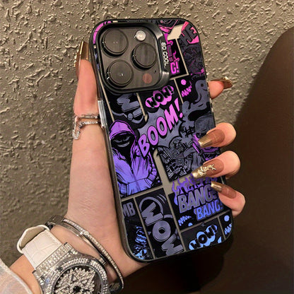 Colorful Graffiti Comic Frosted iPhone Case Shockproof Cover