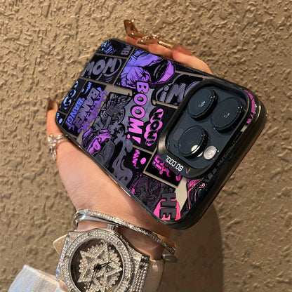 Colorful Graffiti Comic Frosted iPhone Case Shockproof Cover