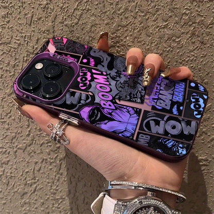 Colorful Graffiti Comic Frosted iPhone Case Shockproof Cover