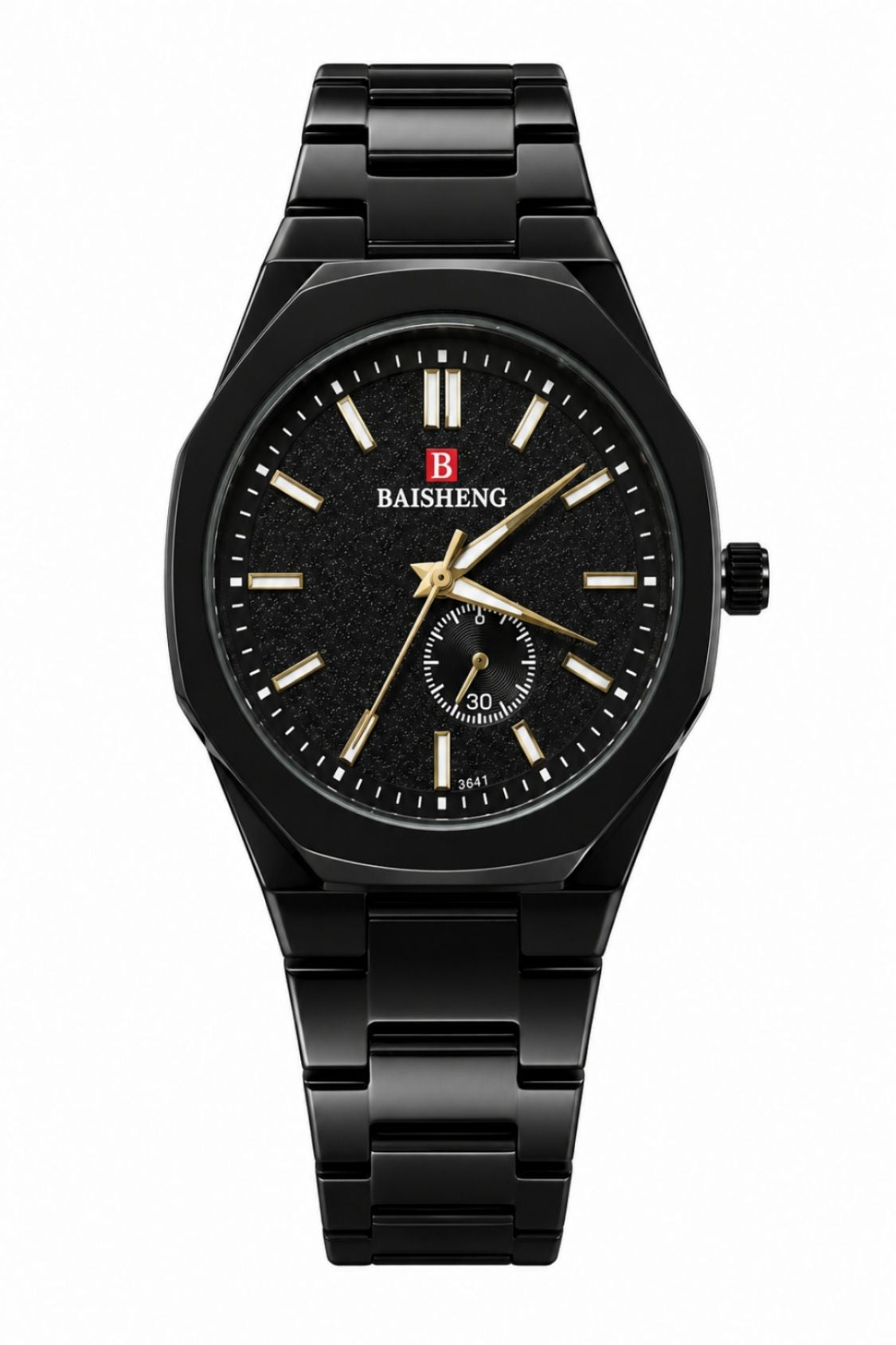 Baisheng Premium Men’s Classic Watch - Midnight Black