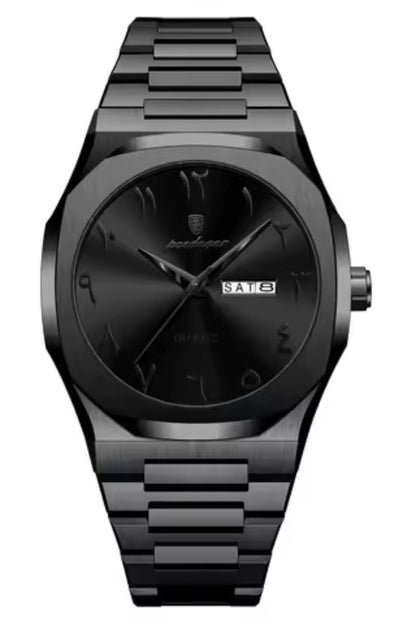 POEDAGAR 830 Wrist Watch Black – Arabic Aura