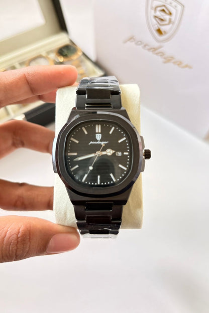 POEDAGAR 789 Wrist Watch - Black