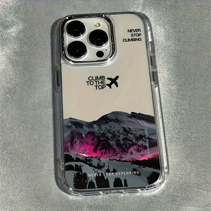 INS Style Aurora Forest iPhone Case Matte Shockproof Cover