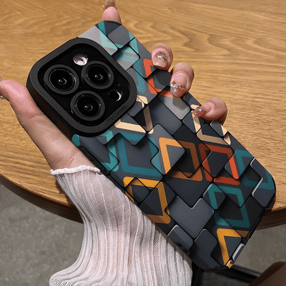 Geometric Pattern iPhone Case Scratch-Resistant Protective Cover