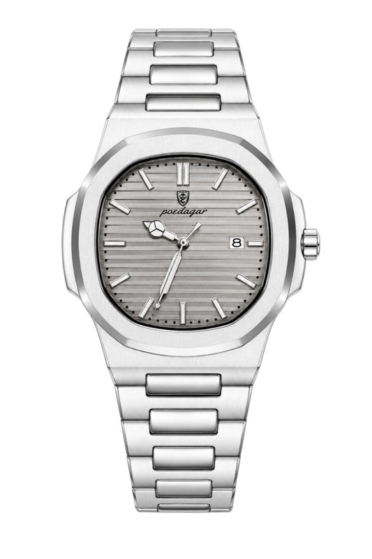 POEDAGAR 789 Wrist Watch - Silver Grey
