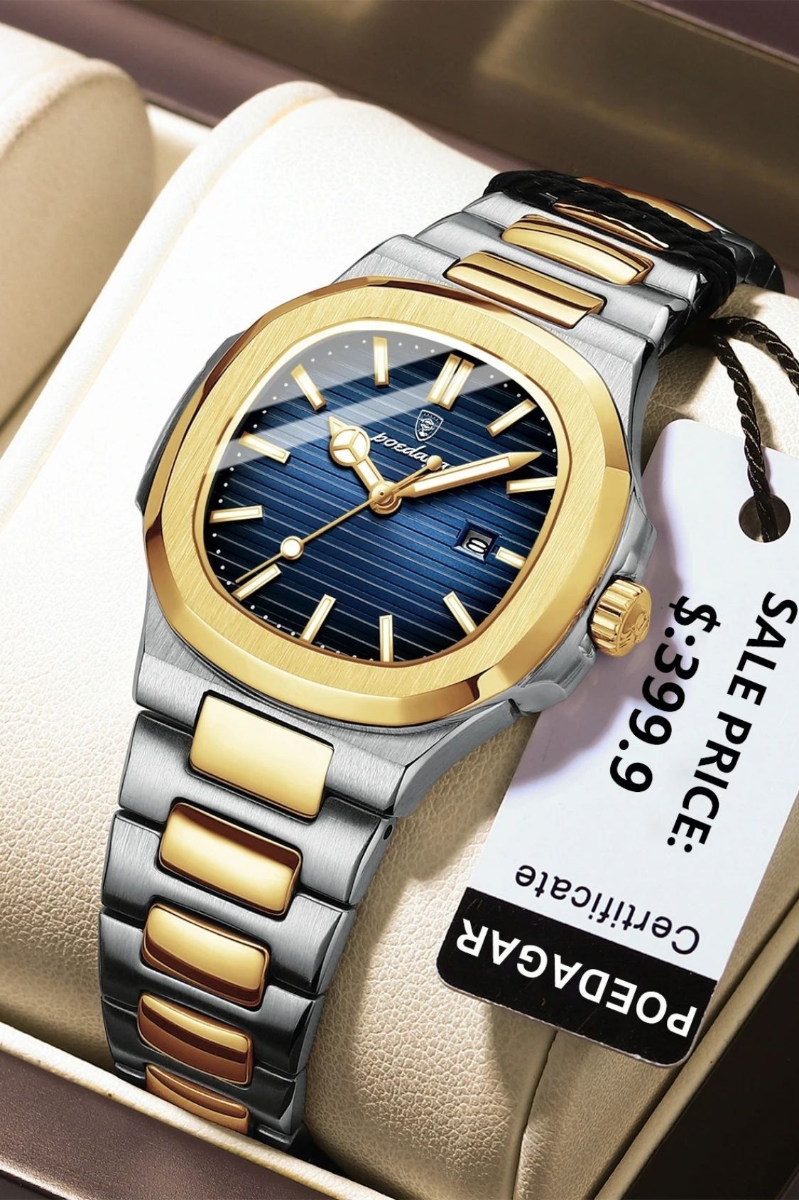 POEDAGAR 789 Wrist Watch - Silver Grey