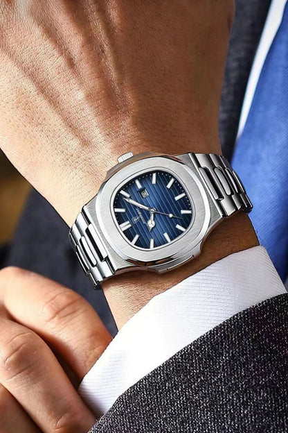 POEDAGAR 789 Wrist Watch - Silver Grey