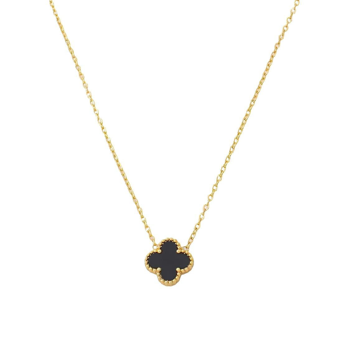Black Clover Charm Necklace