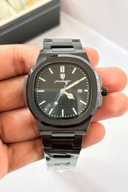 POEDAGAR 789 Wrist Watch - Black