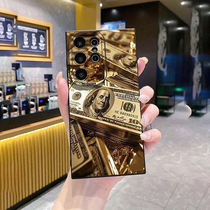 Dollar Print Gold iPhone Case Luxury Shockproof Cover