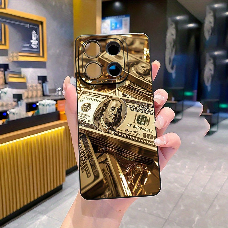 Dollar Print Gold iPhone Case Luxury Shockproof Cover
