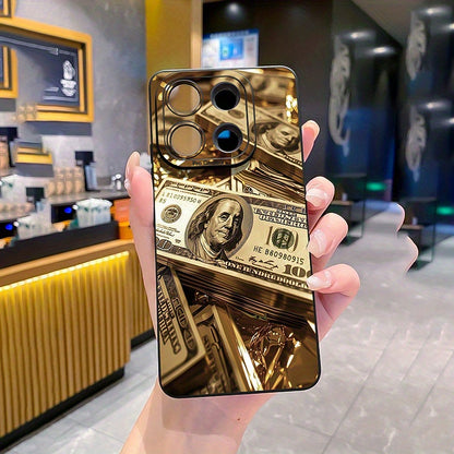 Dollar Print Gold iPhone Case Luxury Shockproof Cover