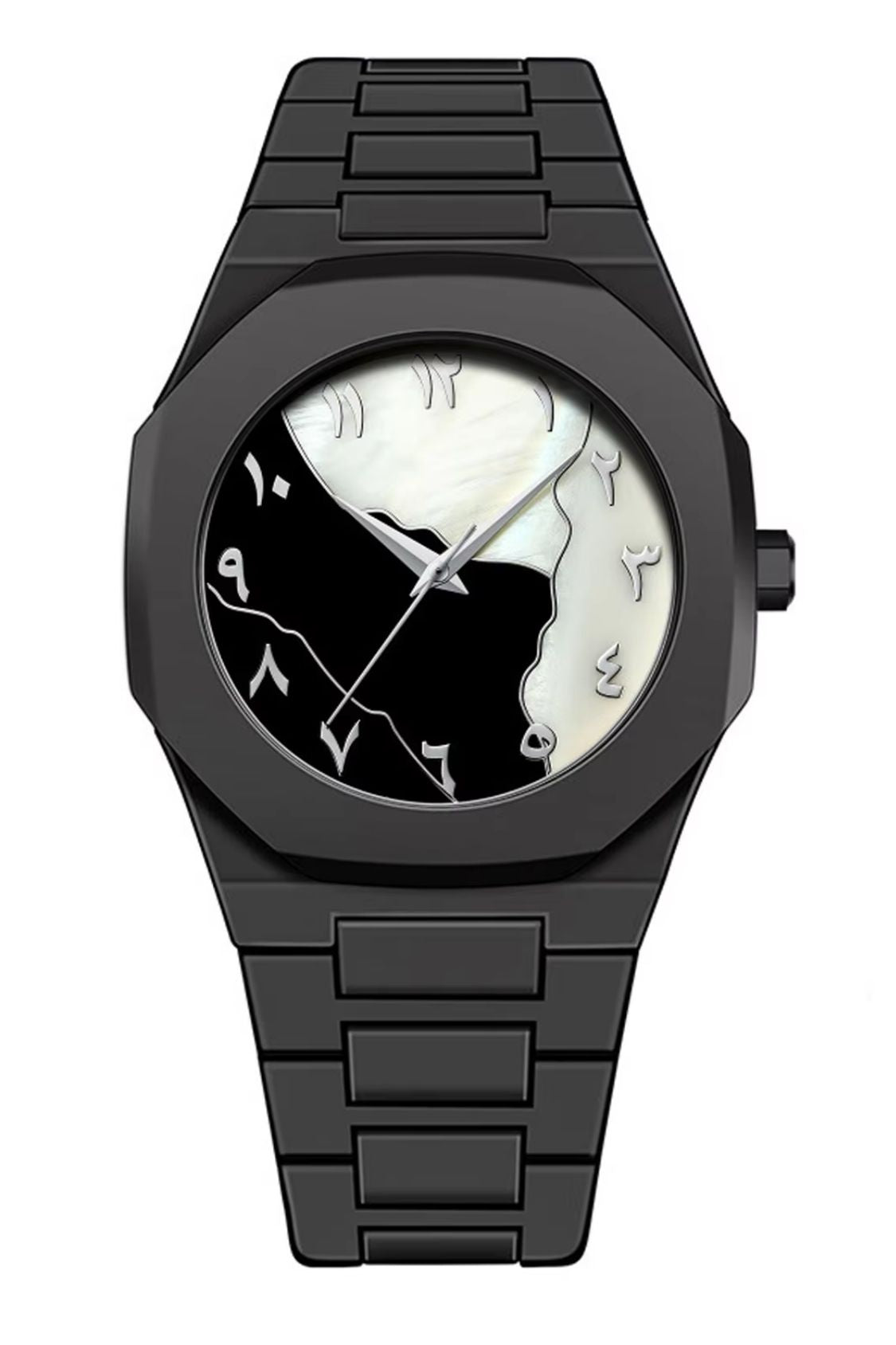 Arabic Noir Timepiece - Pearl Black