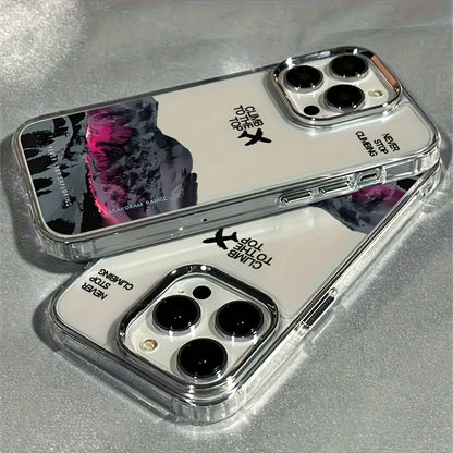 INS Style Aurora Forest iPhone Case Matte Shockproof Cover
