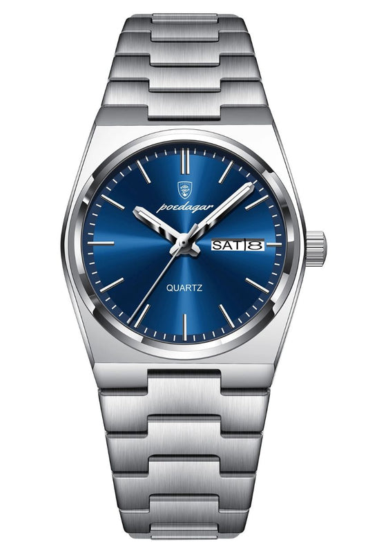 POEDAGAR 930 Wrist Watch - Silver Blue