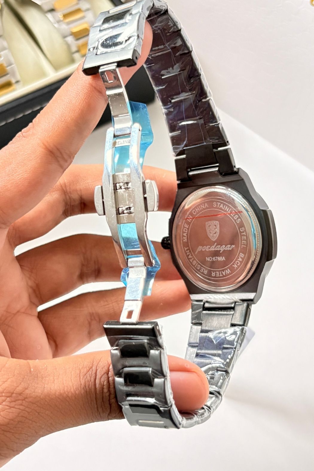 POEDAGAR 789 Wrist Watch - Black