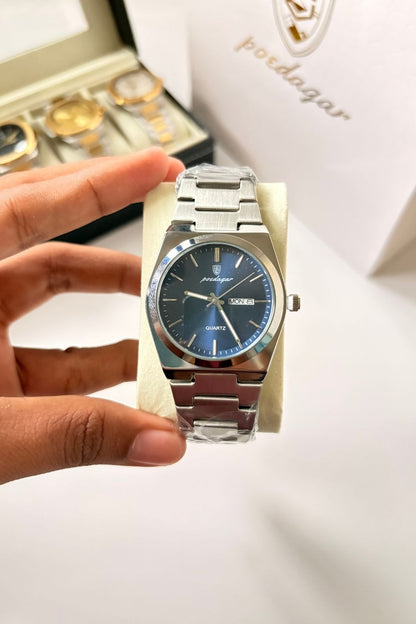 POEDAGAR 930 Wrist Watch - Silver Blue