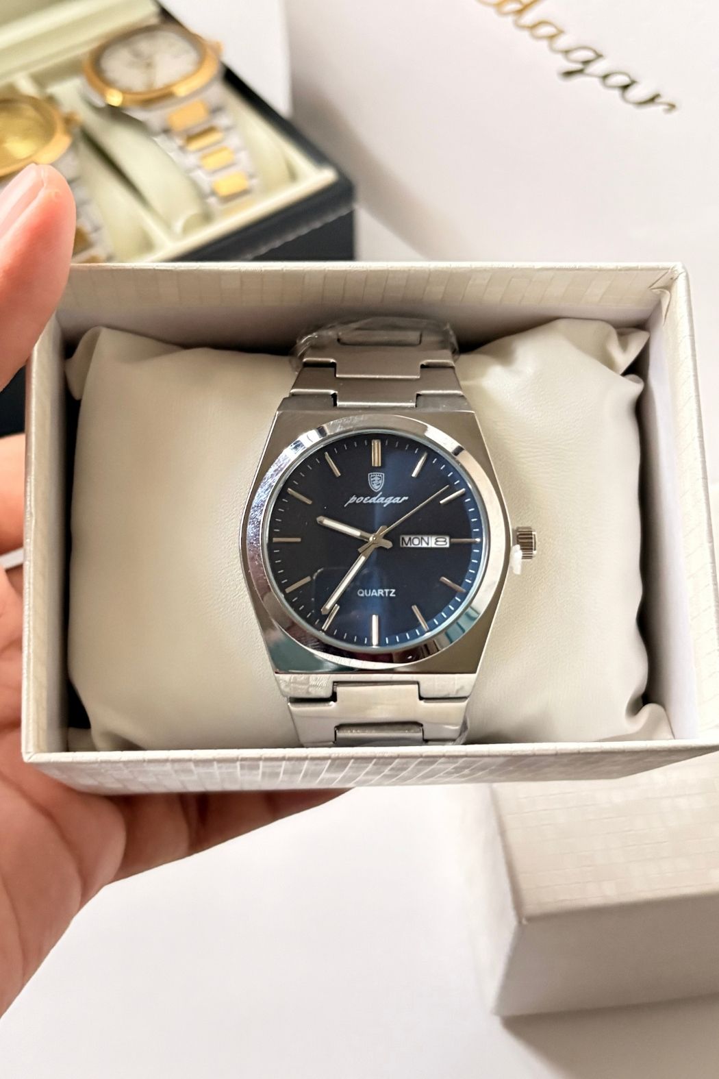 POEDAGAR 930 Wrist Watch - Silver Blue