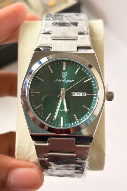 POEDAGAR 930 Wrist Watch - Silver Green