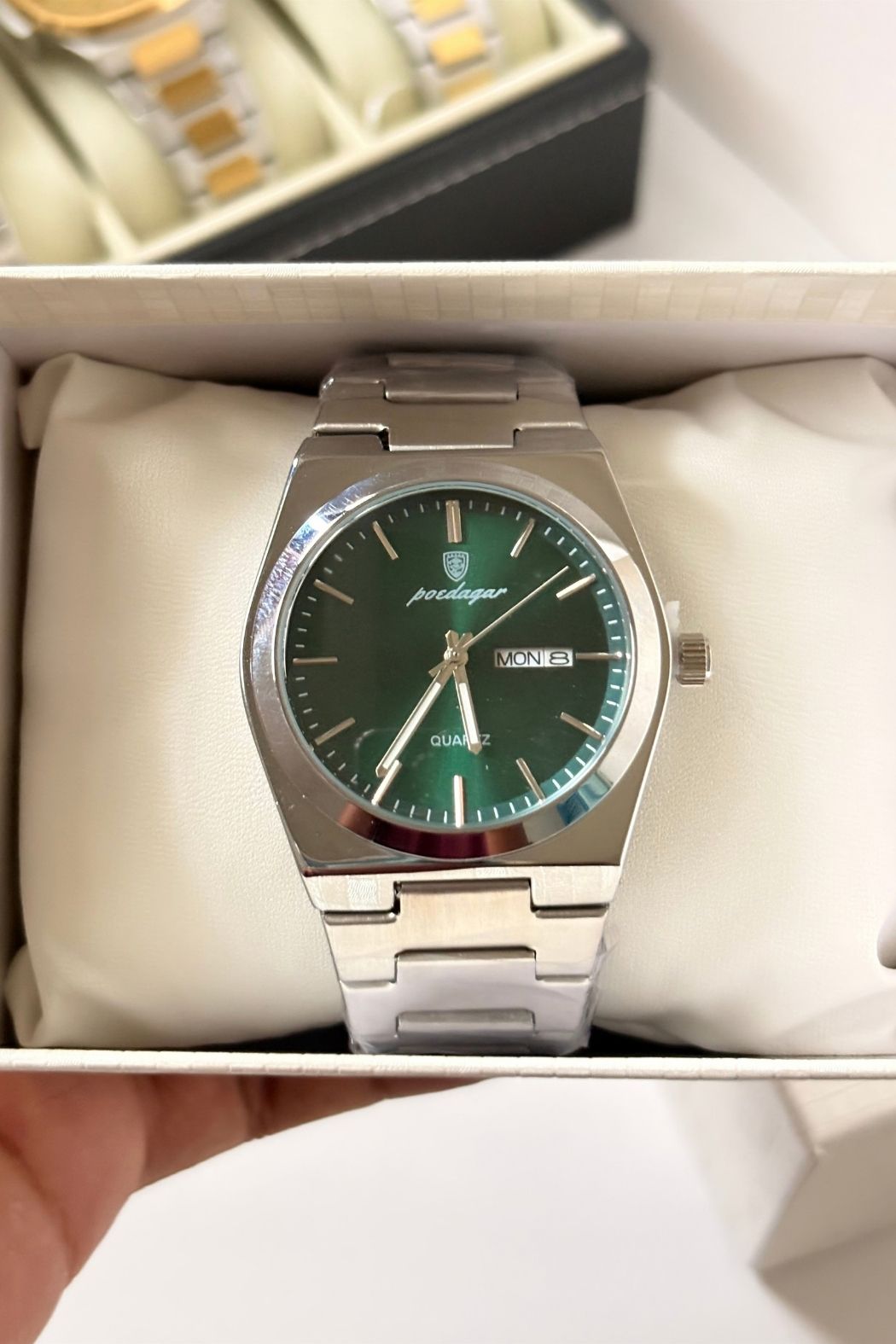 POEDAGAR 930 Wrist Watch - Silver Green