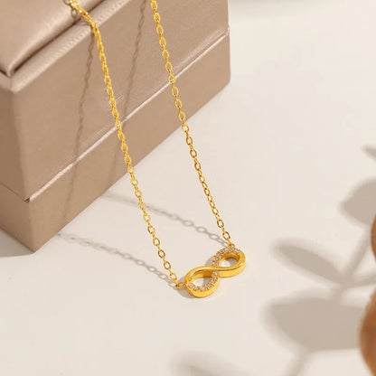 Infinity Rhinestone Pendant Necklace