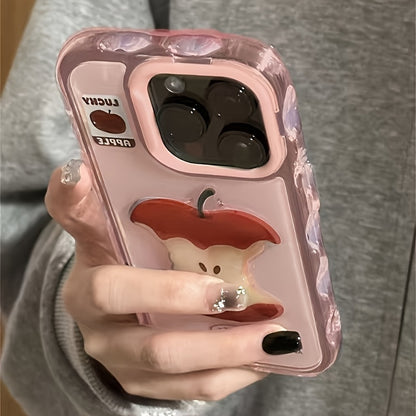 Jelly Ripple Painted iPhone Case with Pendant Shockproof Cover
