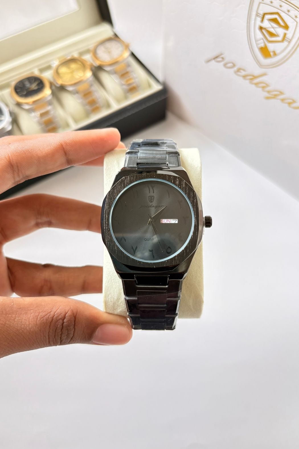 POEDAGAR 830 Wrist Watch Black – Arabic Aura