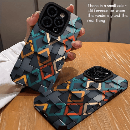 Geometric Pattern iPhone Case Scratch-Resistant Protective Cover