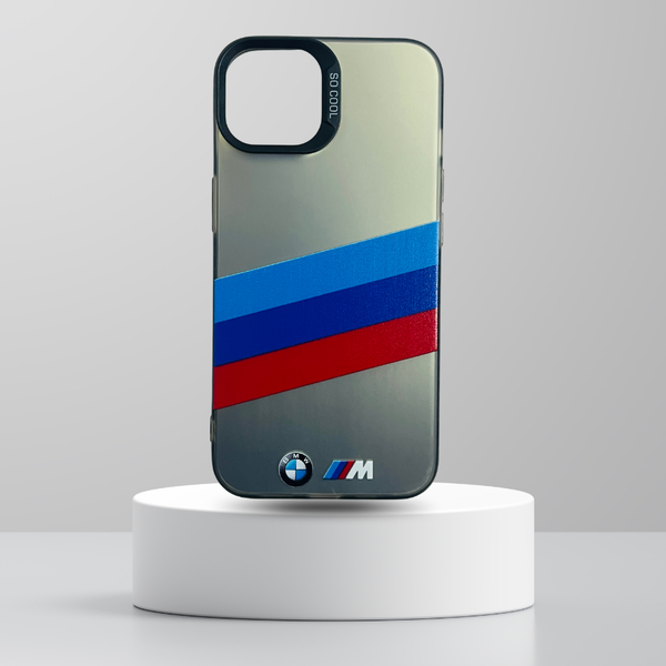 Black BMW 3-Line Logo iPhone Case Matte Shockproof Cover
