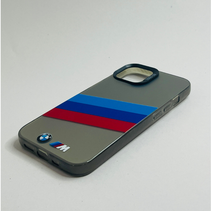 Black BMW 3-Line Logo iPhone Case Matte Shockproof Cover