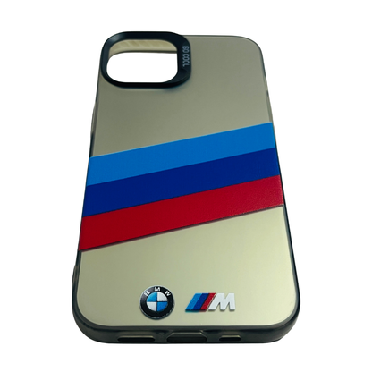 Black BMW 3-Line Logo iPhone Case Matte Shockproof Cover