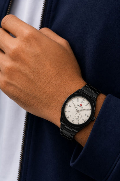 Baisheng Premium Men’s Classic Watch - Pearl White
