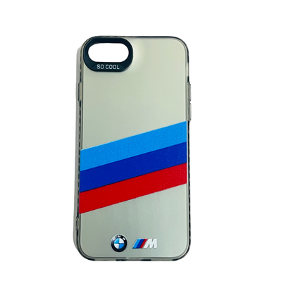 Black BMW 3-Line Logo iPhone Case Matte Shockproof Cover