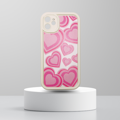 Pink Graffiti Heart iPhone Case Full Coverage Lens Shockproof Cover