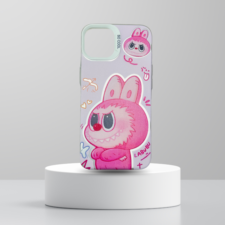 Labubu Pink Cream iPhone Case Shockproof Cover