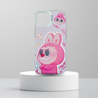 Labubu Pink Cream iPhone Case Shockproof Cover
