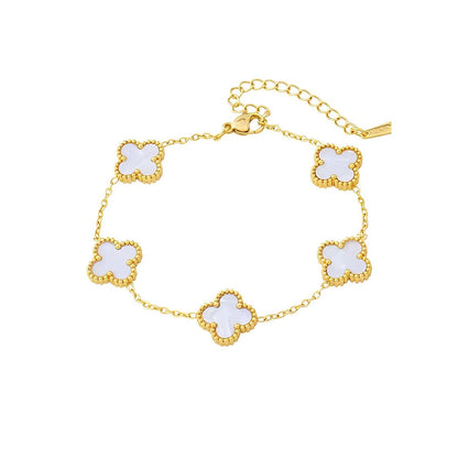 White Clover Charm Necklace