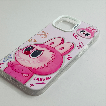 Labubu Pink Cream iPhone Case Shockproof Cover