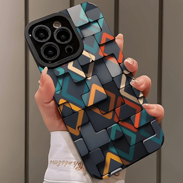 Geometric Pattern iPhone Case Scratch-Resistant Protective Cover