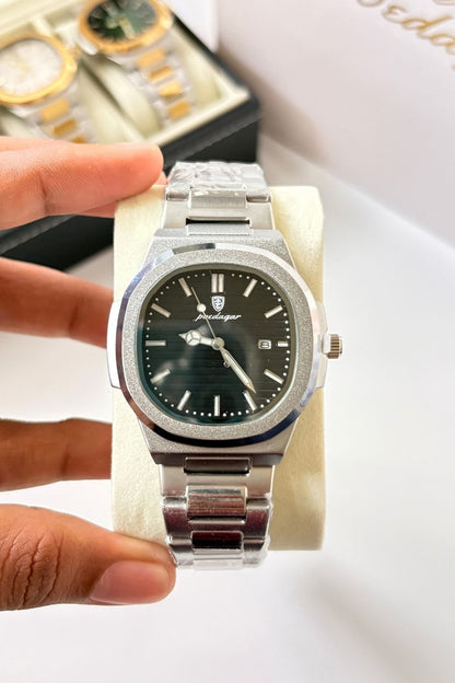 POEDAGAR 789 Wrist Watch - Silver Black