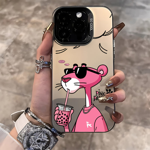 Pink Panther Milk Tea iPhone Case Soft Shockproof Cover